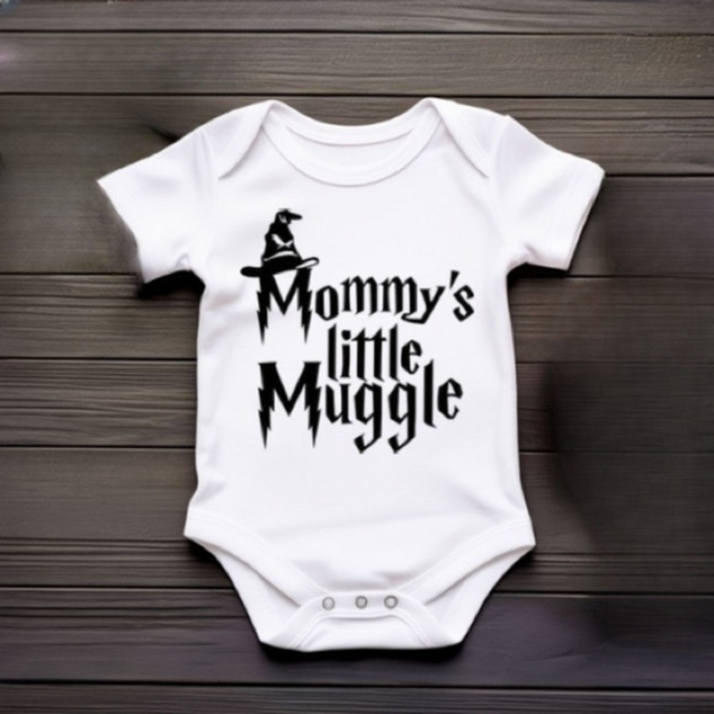 Harry Potter Mommy’s Little Muggle White Baby Onesie